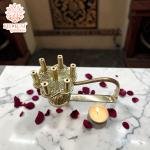 Aarti Stand in Brass | Traditional Temple Style Aarti Stand | Inspired by Radhavallabh, Banke Bihari & Radha Raman Temples