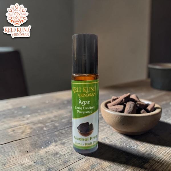 Agar Attar Premium Natural & 100% Alcohol-Free | Keli Kunj Agar Oud Ittar Long-Lasting Fragrance