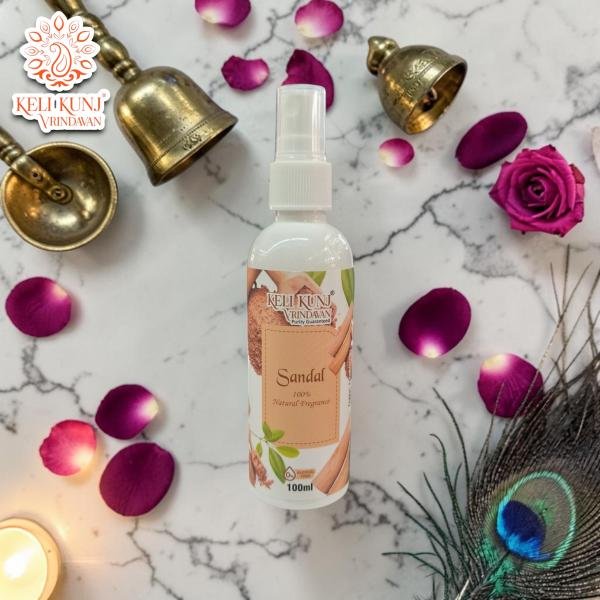 Chandan (Sandalwood) Perfume Spray 100% Alcohol Free | Ang Seva Perfume | Made by Keli Kunj Vrindavan