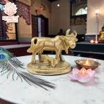 Cow and Calf Set - Handmade Brass Statue - Decorative Figurine