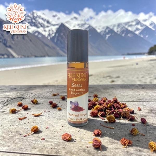 Kesar Attar Premium Natural & 100% Alcohol-Free | Kesar Ittar Long-Lasting Fragrance By Keli Kunj Vrindavan