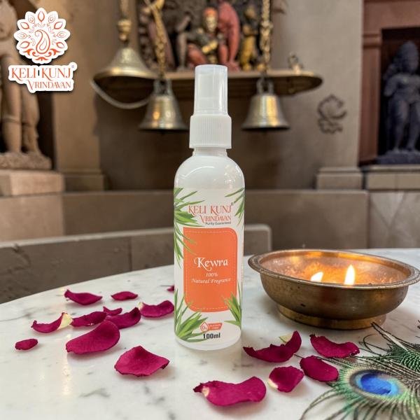 Kewra Perfume Spray 100% Alcohol Free | Ang Seva Perfume | Made by Keli Kunj Vrindavan