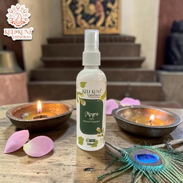 Mogra Perfume Spray 100% Alcohol Free | Ang Seva Perfume | Made by Keli Kunj Vrindavan