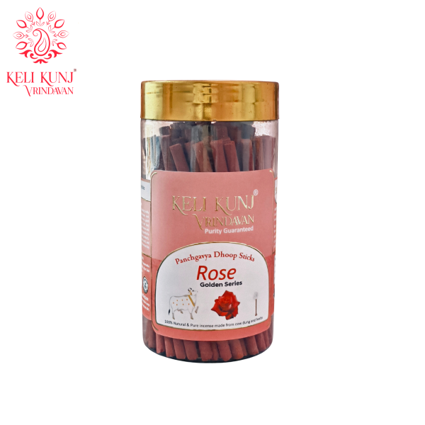 Rose Dhoop Sticks – Pure Panchgavya Rose Dhoop Sticks | Natural Gomay Goshala Product