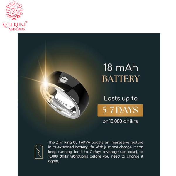 Equantu Smart Tasbih Ring Finger Counter, TAKVA Zikr Ring Finger Counter  Available in 18-20-22mm sizes, 5 to 7 days battery life Tasbeeh Finger Counter, Reliable Tasbih Tally Counter, Durable and Digital Tasbeeh Counter, Water resistant for Tasbih