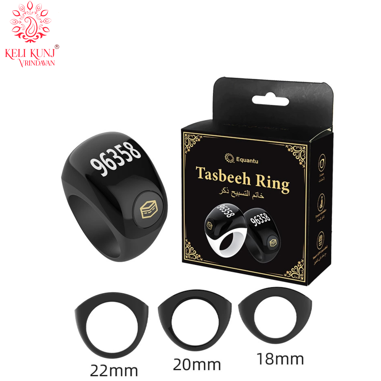 Naam Japa Rechargeable Digital Counter – Equantu QB809 Zikr Ring Finger Counter