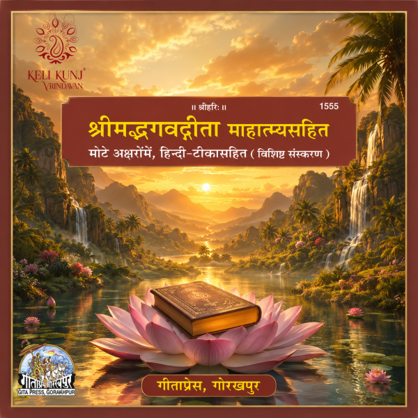 Shrimad Bhagavad Gita - Pocket Size Mahatmay Sahit, Mote Aksharonme (In Hindi)} | Gita Press Gorakhpur Code - 1555